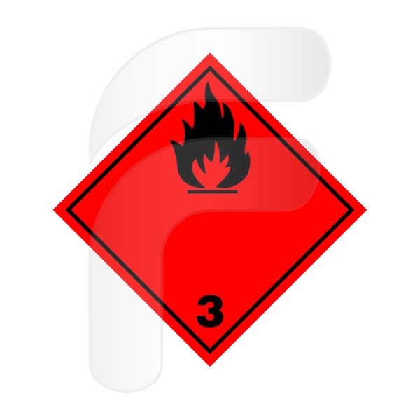 ADHESIVO SEÑAL ADR CLASE 3 LIQUIDOS INFLAMABLES